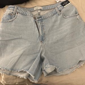 dad short abercrombie light wash
